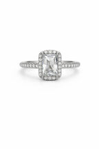 Anello Solitario quadrato