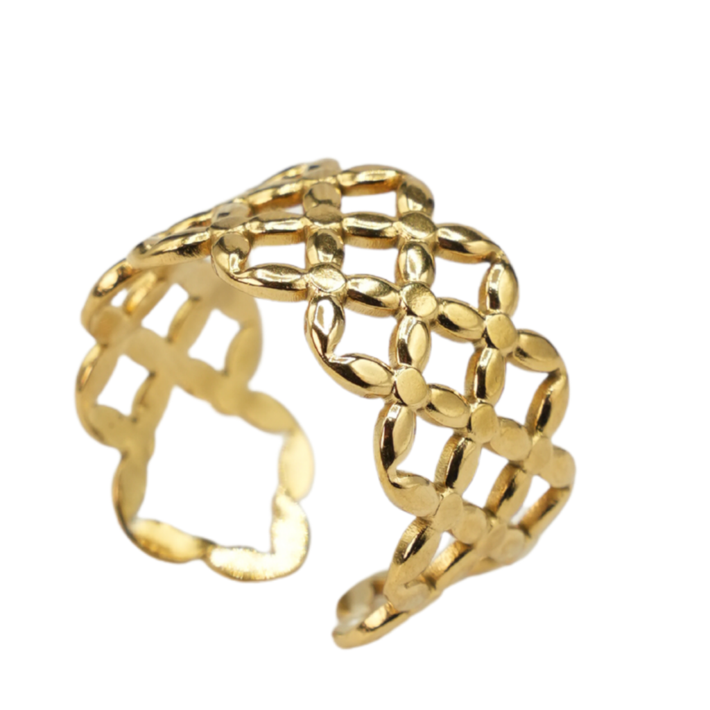 Anello a fascia traforata