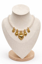 Collana perla cuore sacro