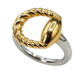 Anello Essenza Bicolor deciso senza tempo in acciaio