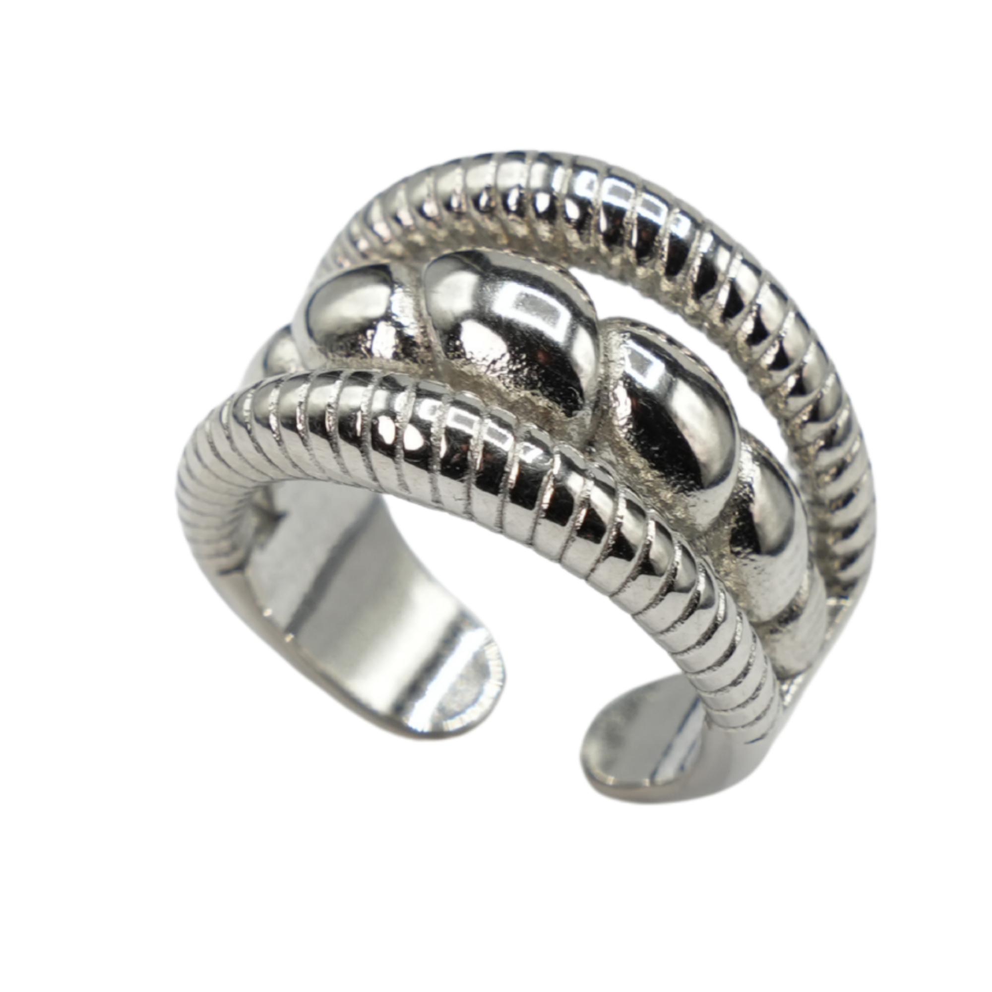 Anello Intreccio Acciaio