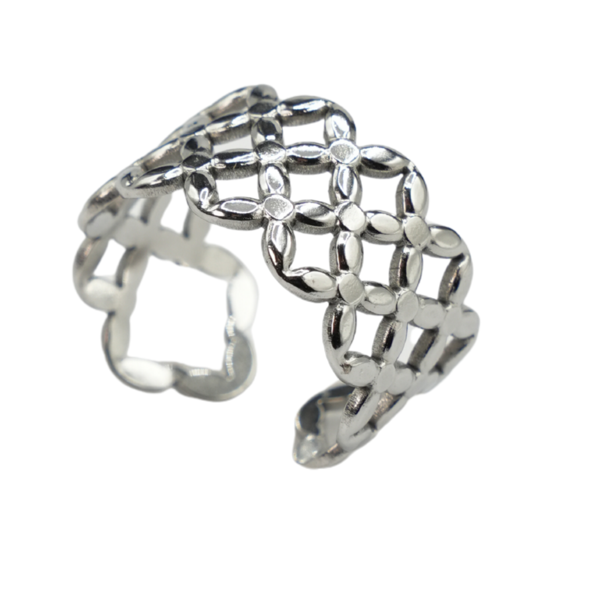 Anello a fascia traforata