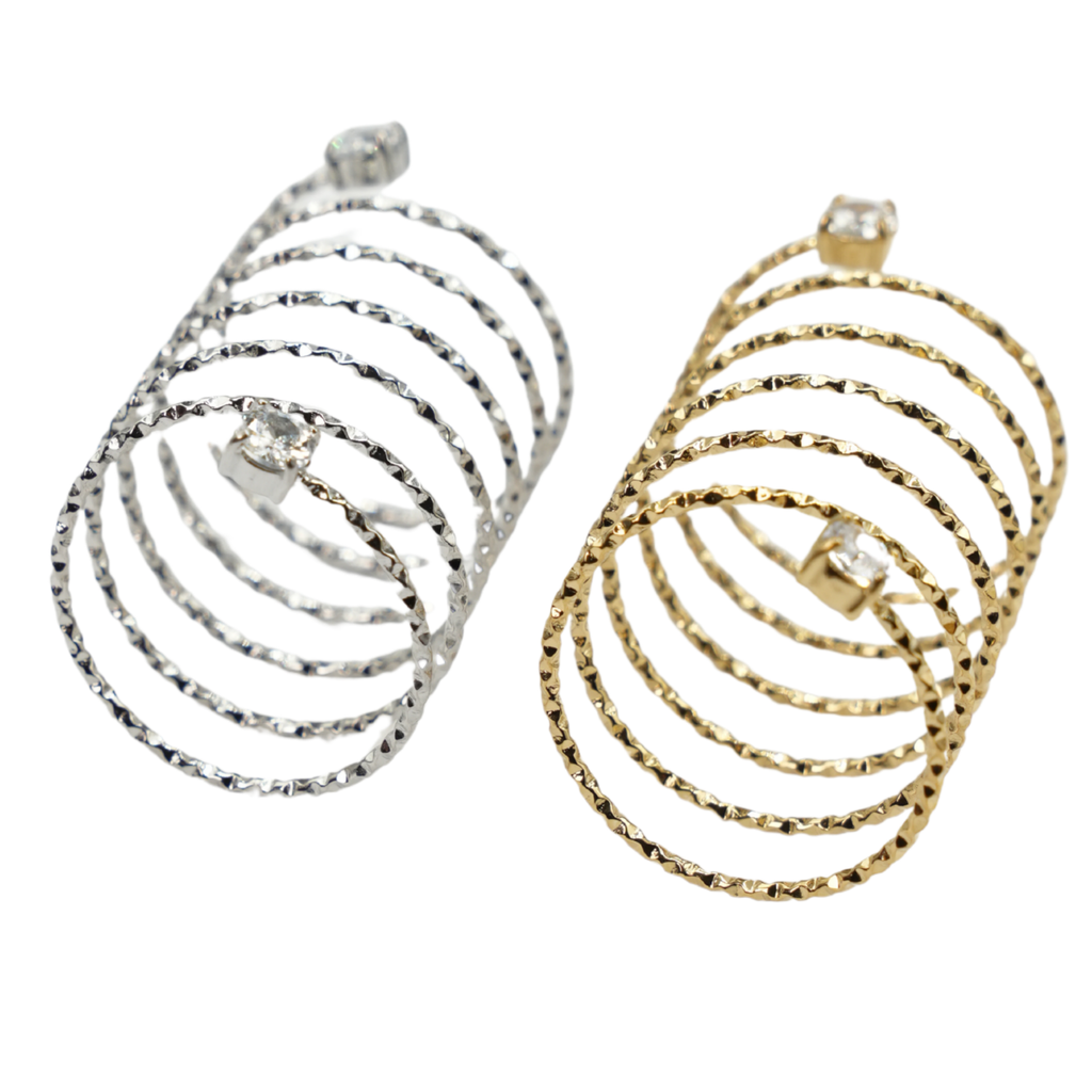 Anello Spirale con Punto Luce