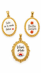 Charm con frasi in acciaio