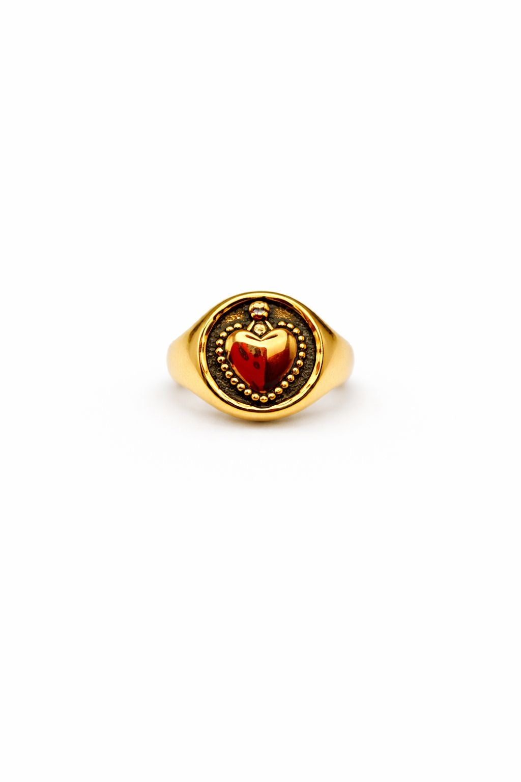 Anello Chevalier cuore sacro in acciaio