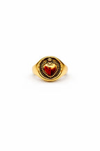 Anello Chevalier cuore sacro in acciaio