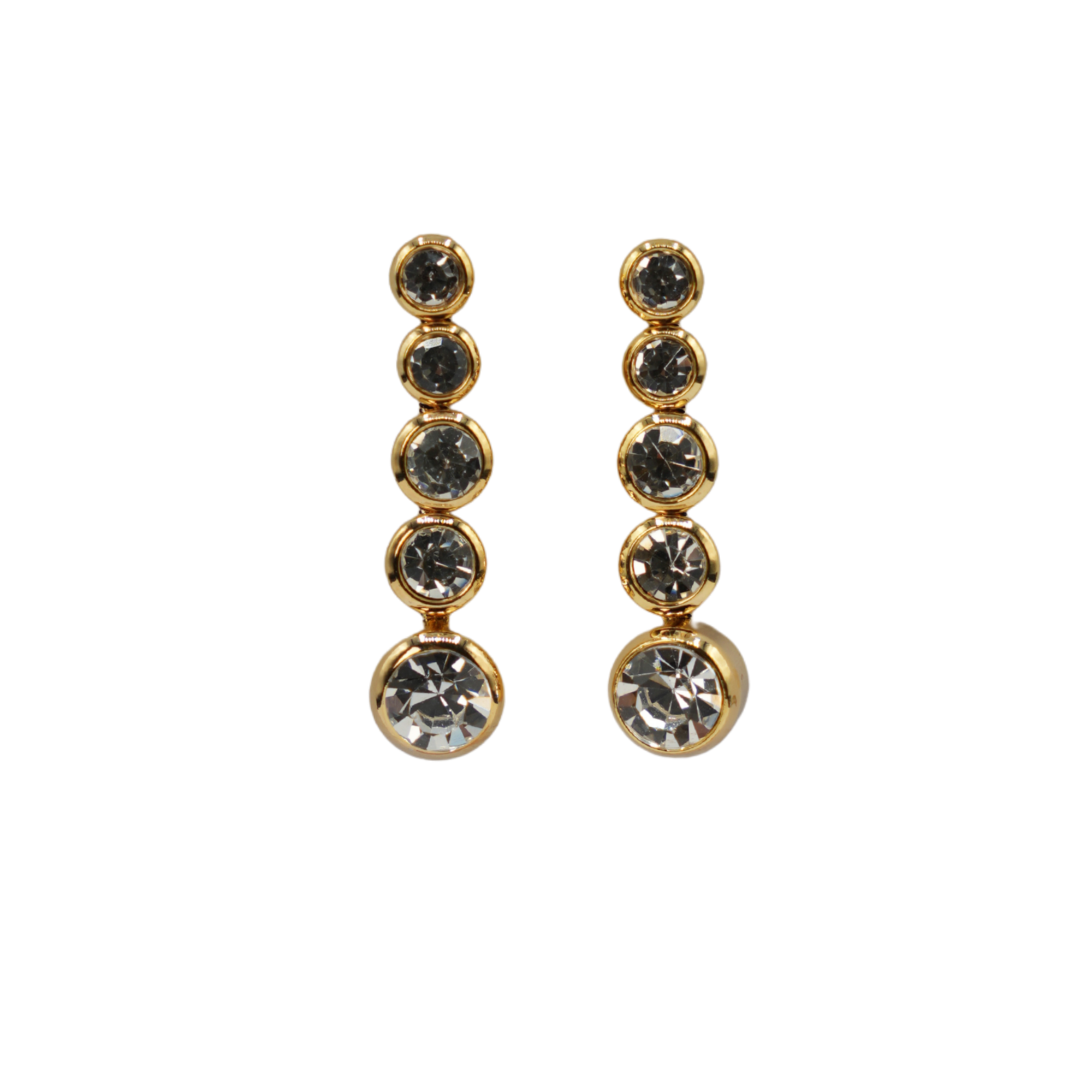 Orecchino Luce pendente in acciaio con cristalli naturali