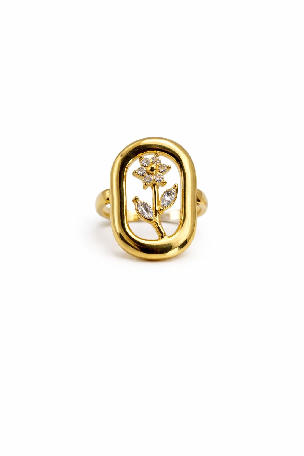 Anello Mini Flower in Acciaio