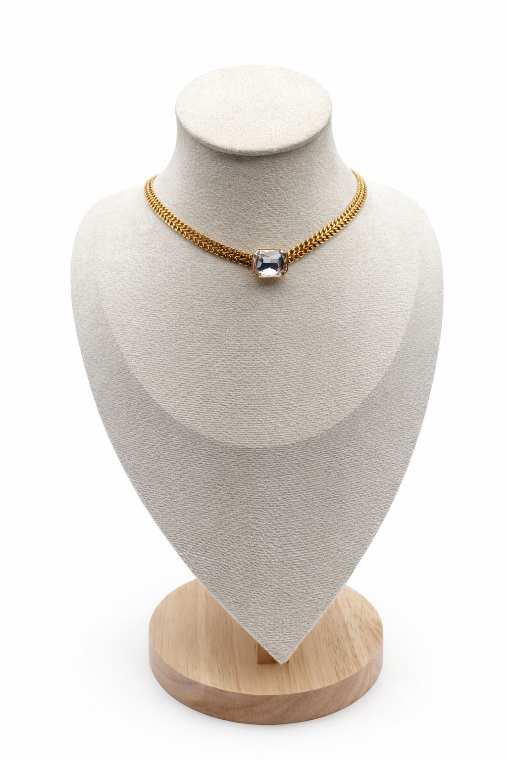 Collana Essenza in acciaio con pietra naturale