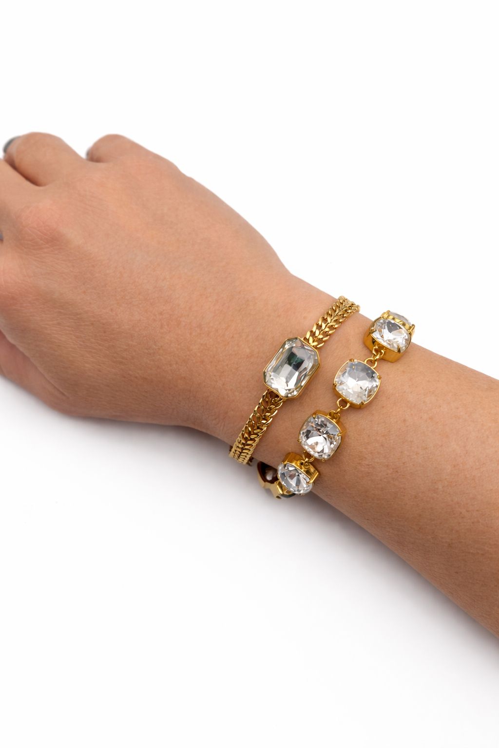 Bracciale Gemma in acciaio e pietre naturali