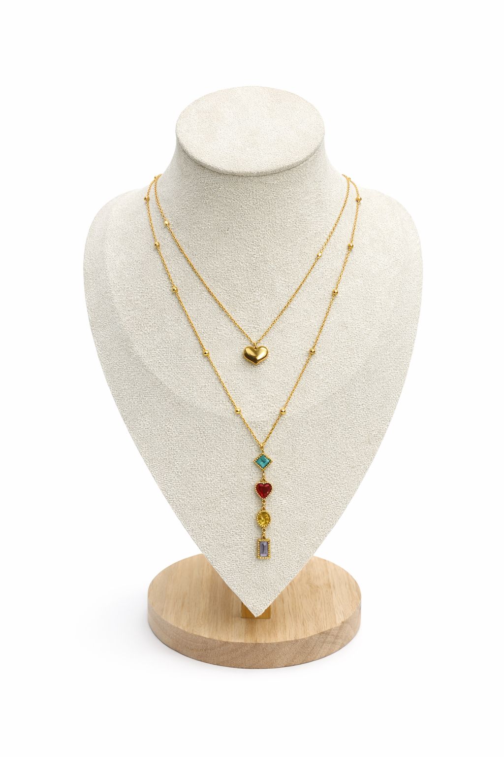 Collana pendente love multicolor