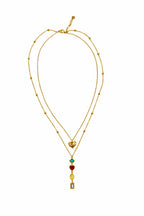 Collana pendente love multicolor