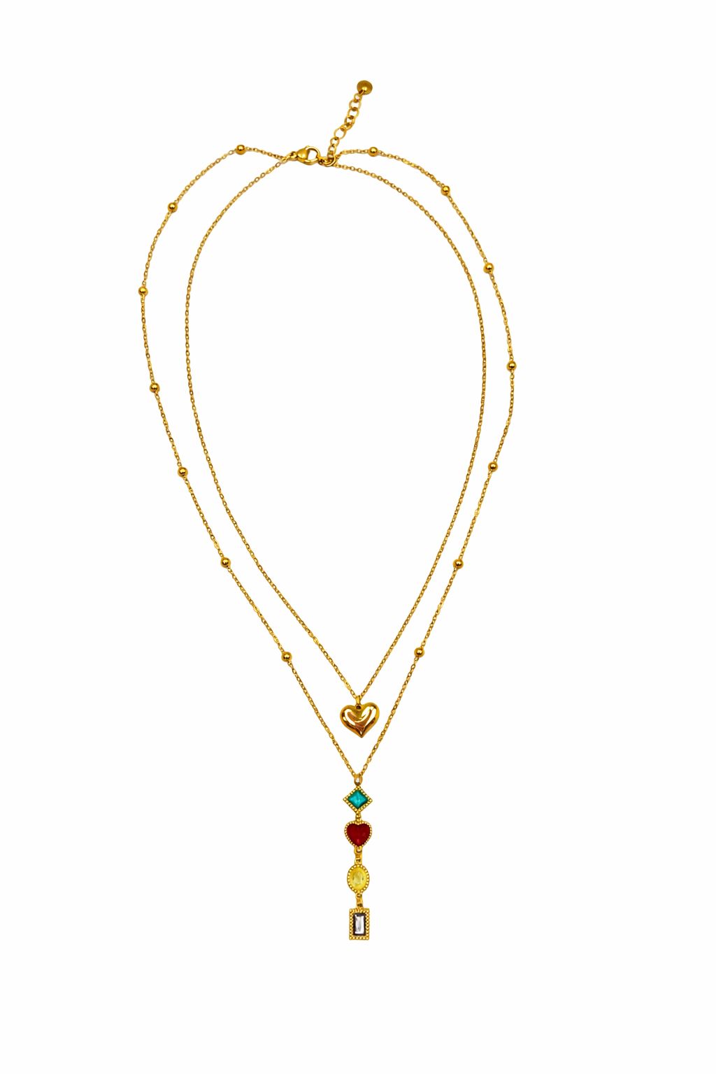 Collana pendente love multicolor