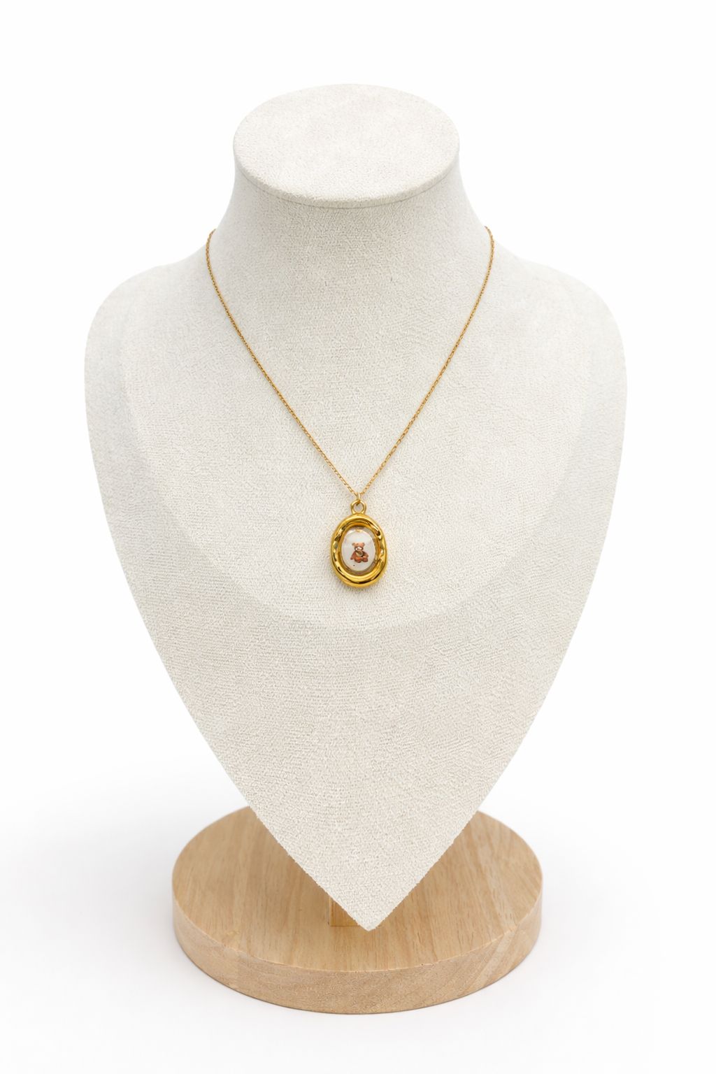 Collana Ritratto Teddy in acciaio