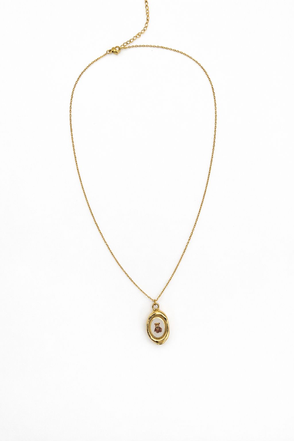 Collana Ritratto Teddy in acciaio