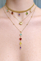 Collana pendente love multicolor