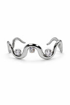 Bracciale Onda in acciaio e zirconi
