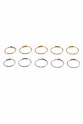 Set ferma anello in acciaio