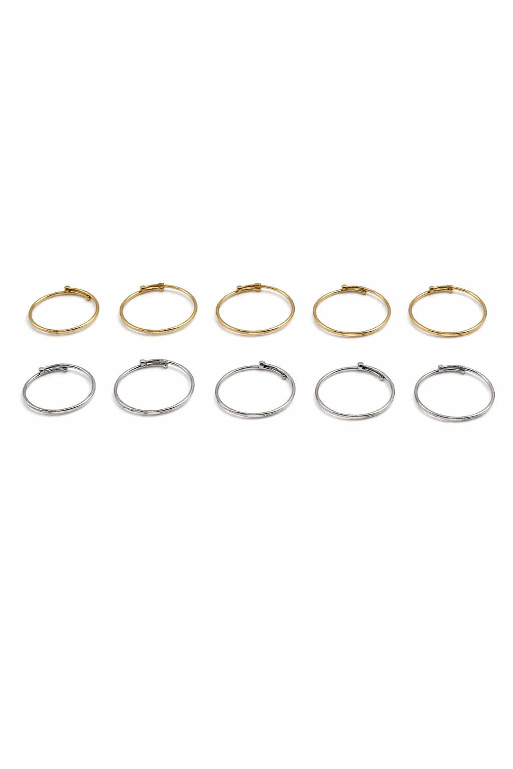 Set ferma anello in acciaio
