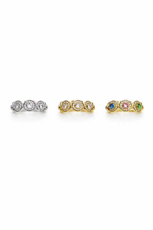 Anello Diva in acciaio e pietre