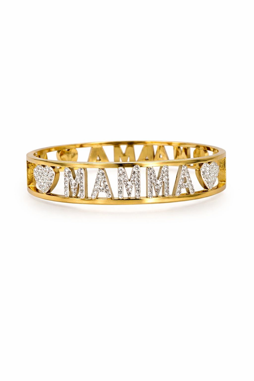 Bracciale in acciaio MAMMA double-face