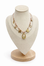 Collana Primavera doppia collana con perle e ciondoli