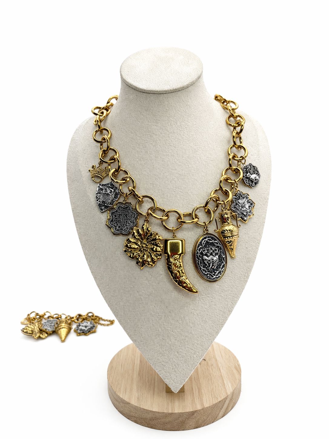 Collana Multi Charme in acciaio