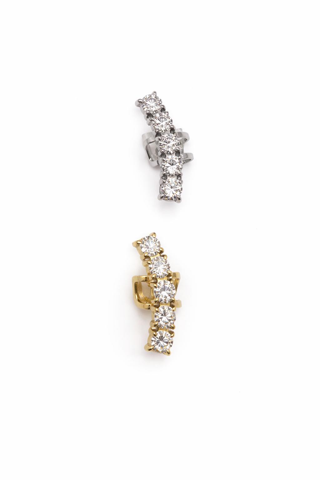 Ear cuff Zirconi in acciaio