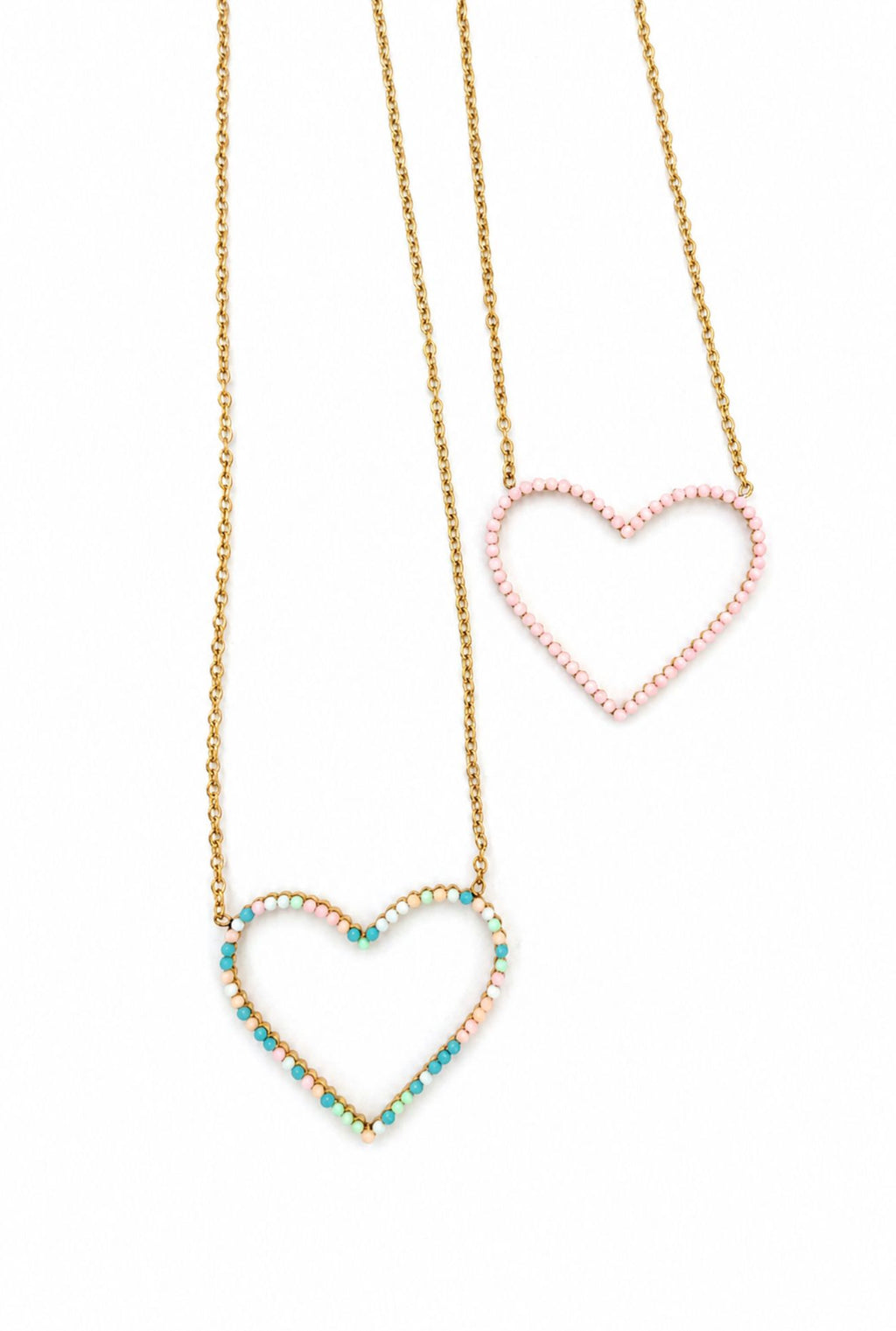 Collana Corallina Cuore in acciaio