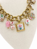 Collana Margherita in acciaio con Charm pendenti
