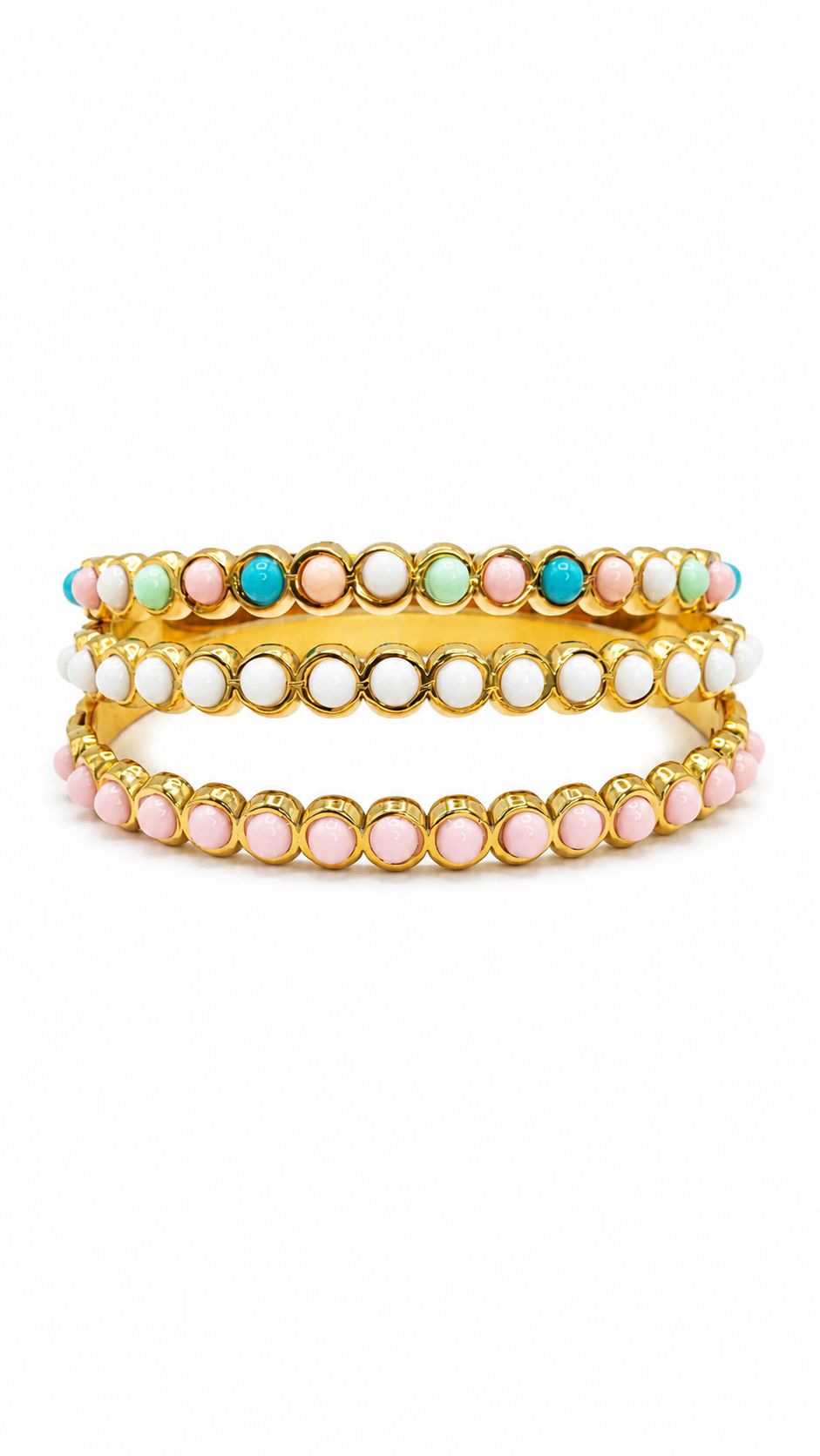 Bracciale corallina chiusura manetta in acciaio