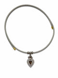 Collana Calamita Grigio Cuore Sacro