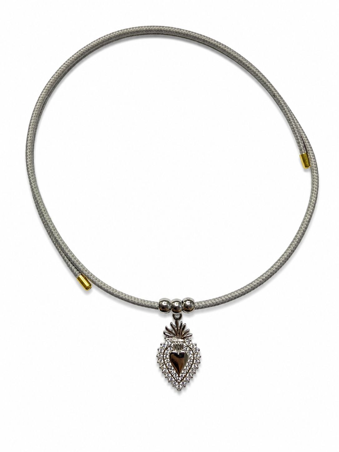 Collana Calamita Grigio Cuore Sacro
