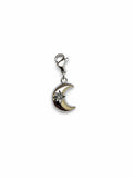 Charm Extra Luna in acciaio e cristallo