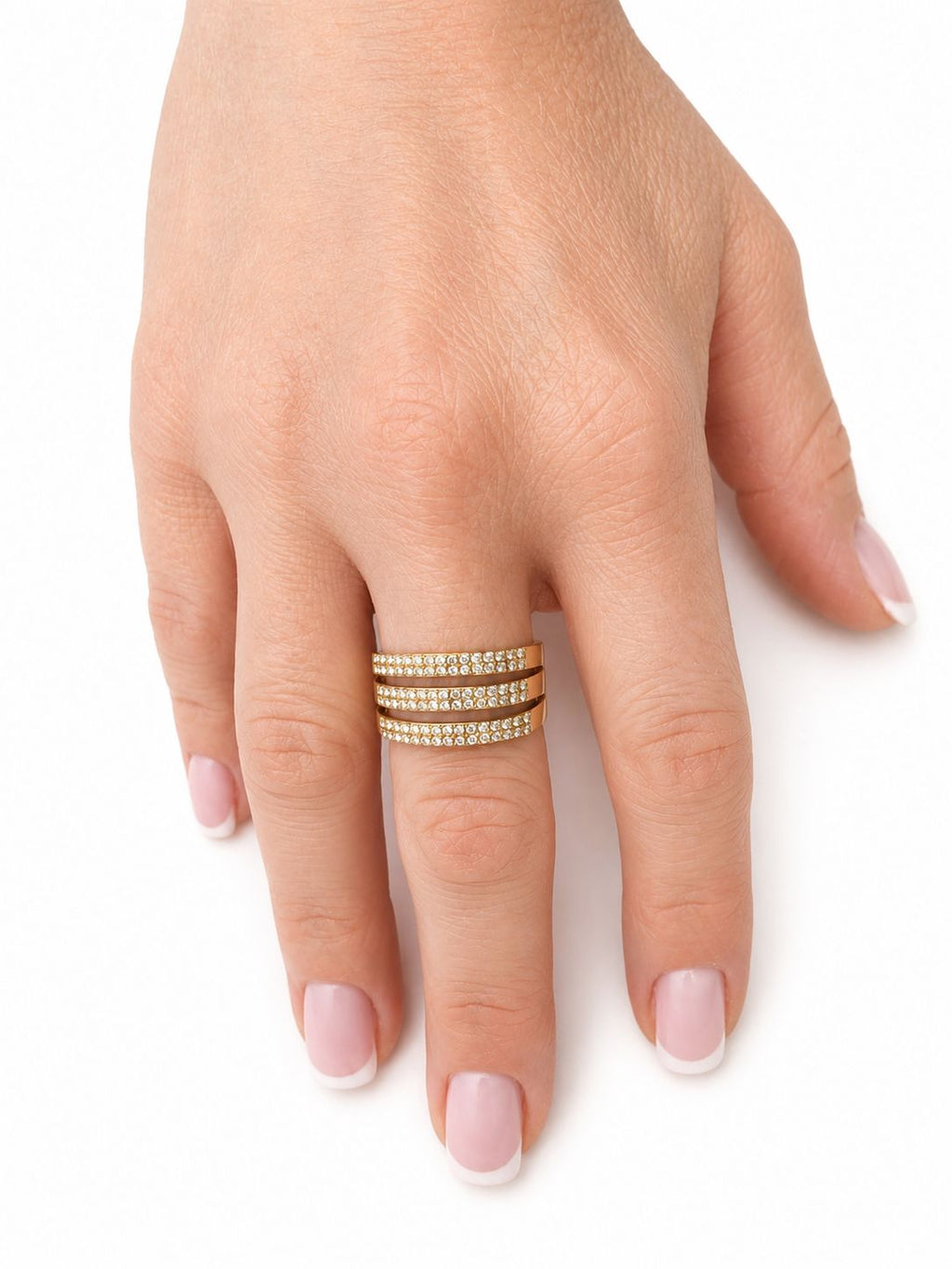 Anello Veretta Tris in acciaio