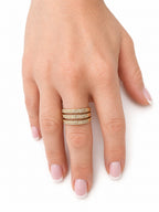 Anello Veretta Tris in acciaio