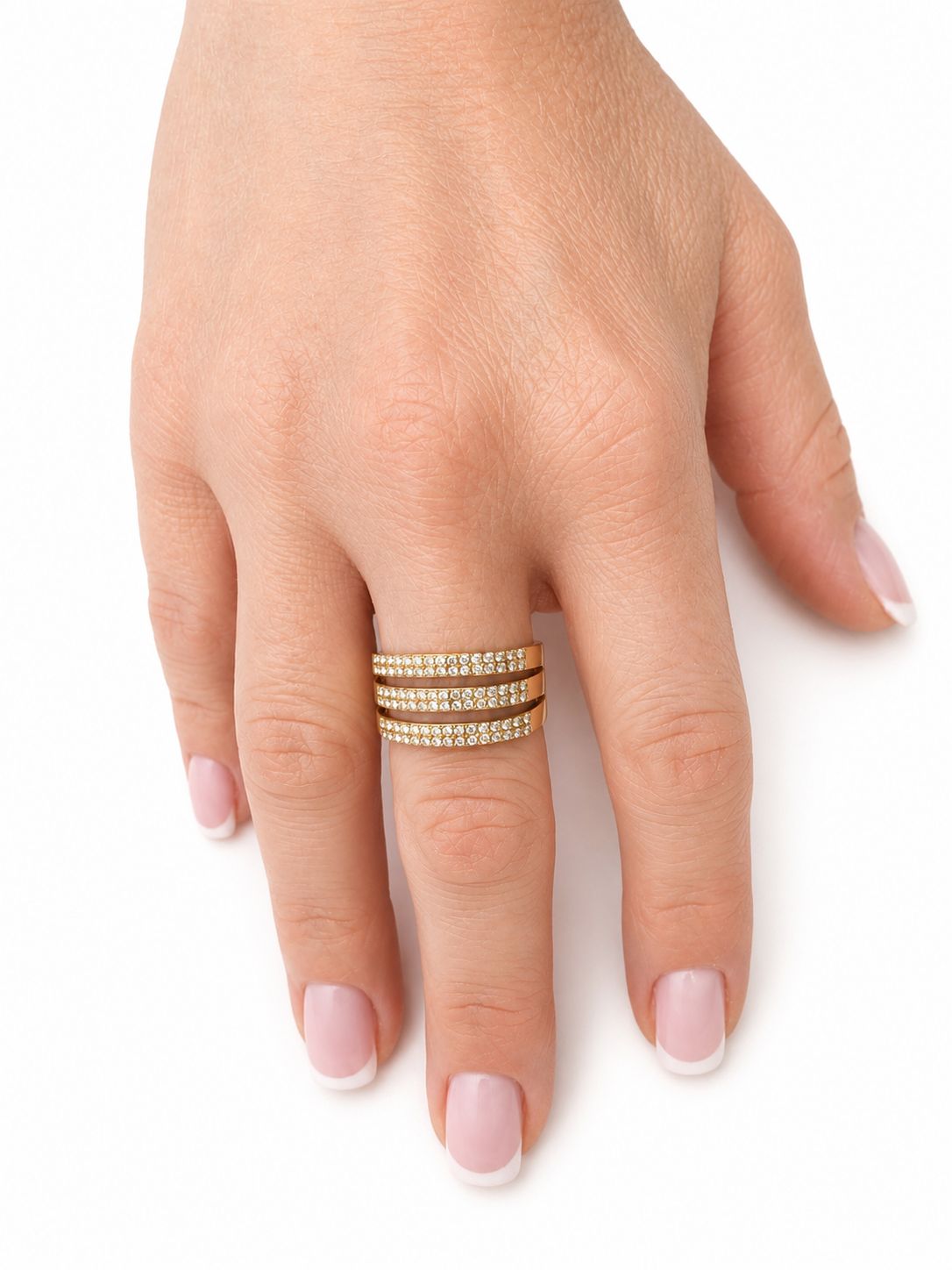 Anello Veretta Tris in acciaio