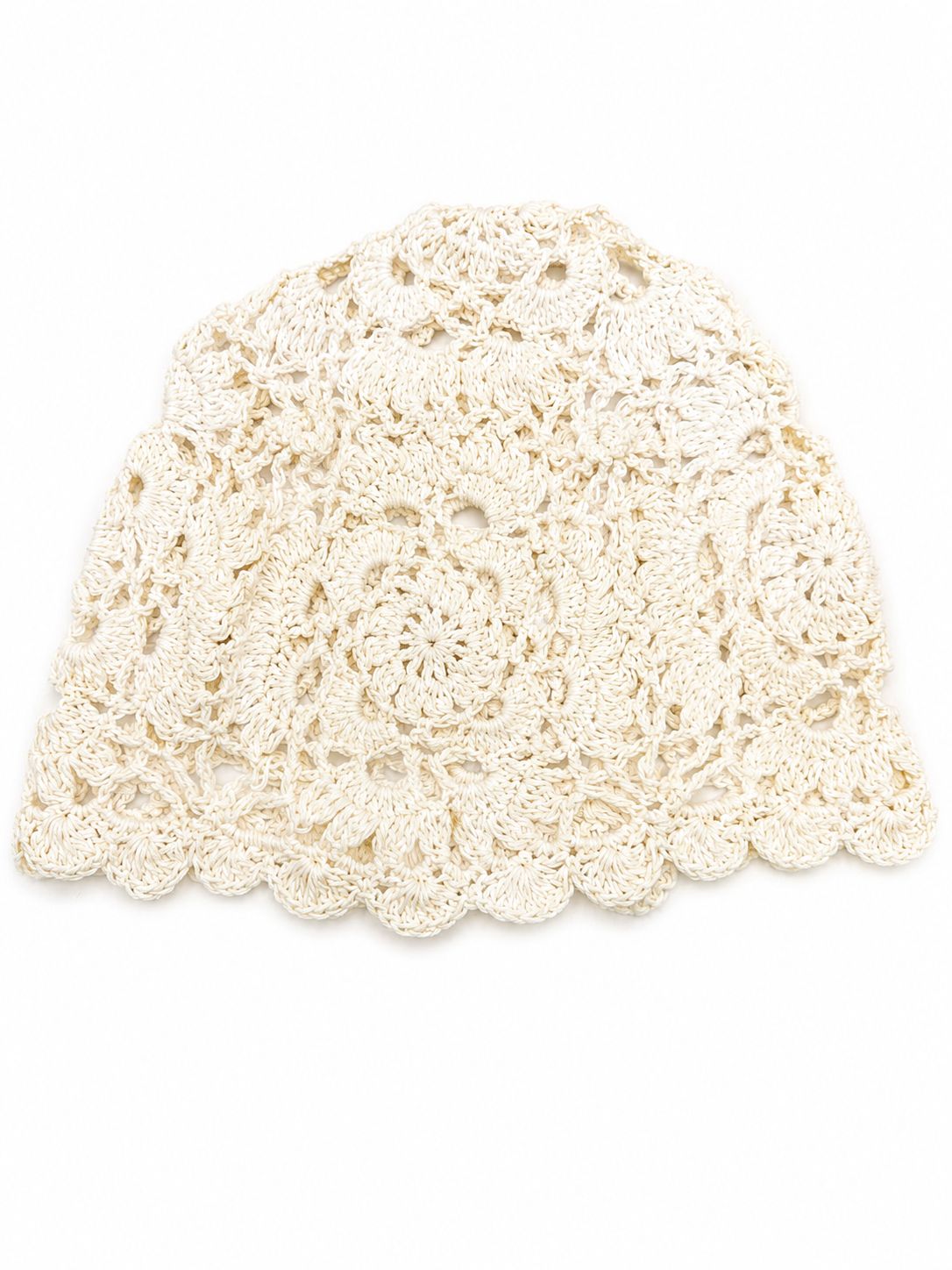 Cappello Macramè Panna taglia unica