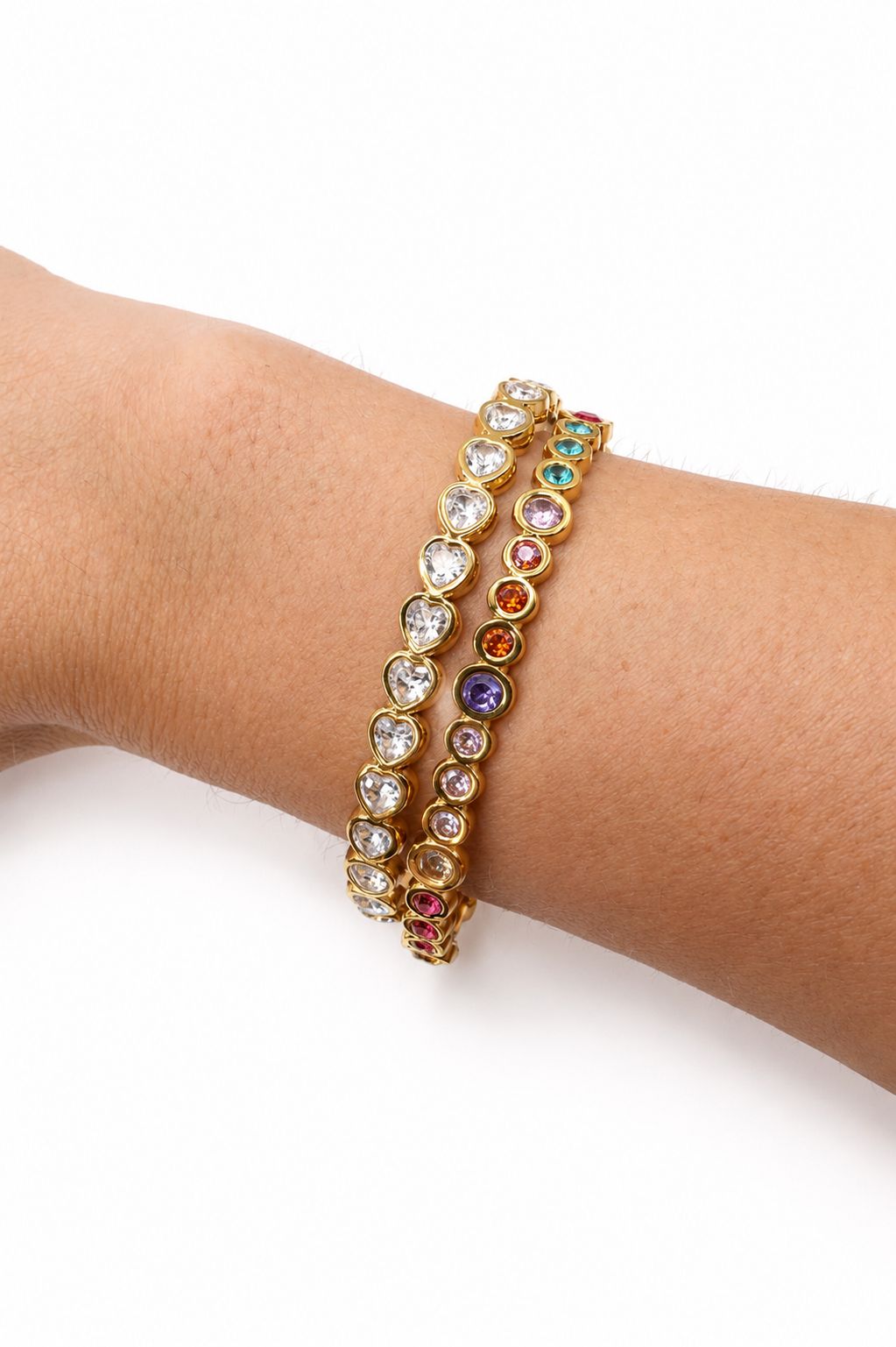 Bracciale Multicolor in acciaio e zirconi