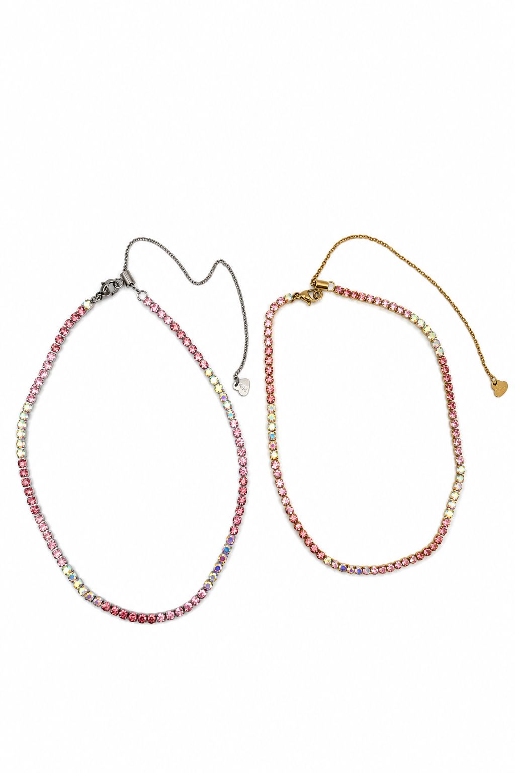 Collana Tennis Choker in acciaio e zirconi