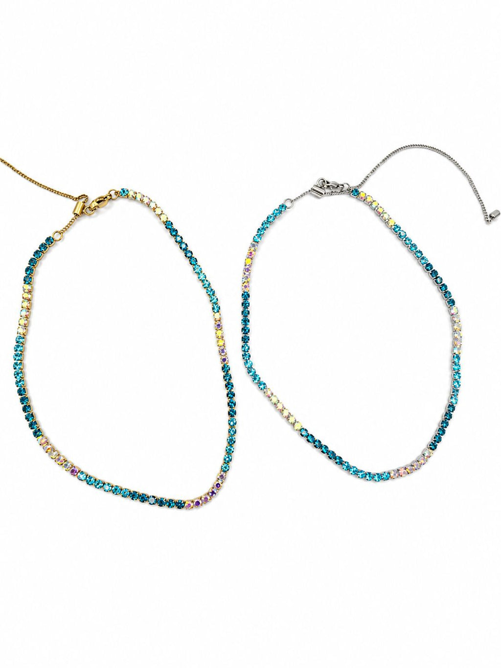 Collana Tennis Choker in acciaio e zirconi