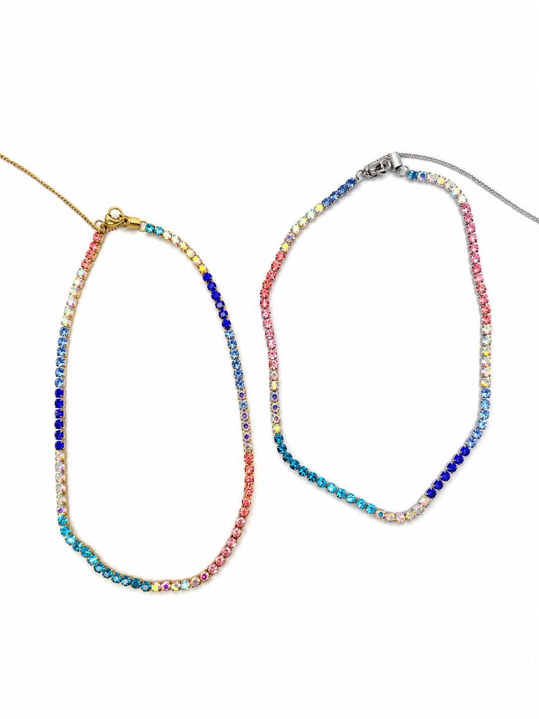 Collana Tennis Choker in acciaio e zirconi