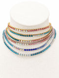 Collana Tennis Choker in acciaio e zirconi