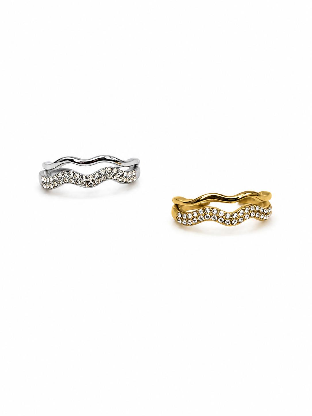 Anello Ondina Strass