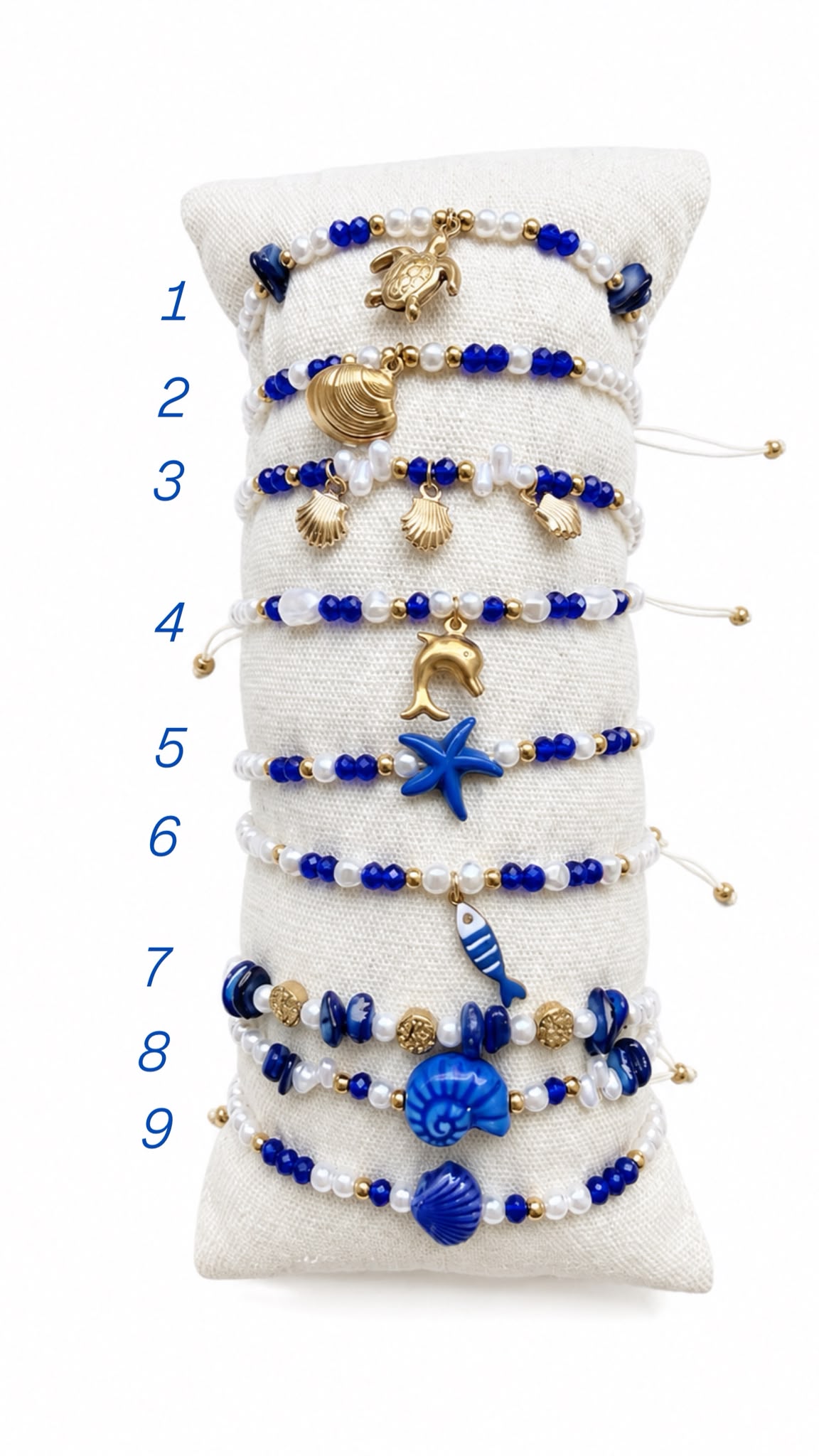Bracciale con Perline in acciaio resina