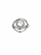 Anello Armonia in acciaio e zirconi