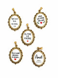 Charm con frasi in acciaio