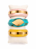 Bracciale Amalfi con chiusura a manetta, resina e acciaio