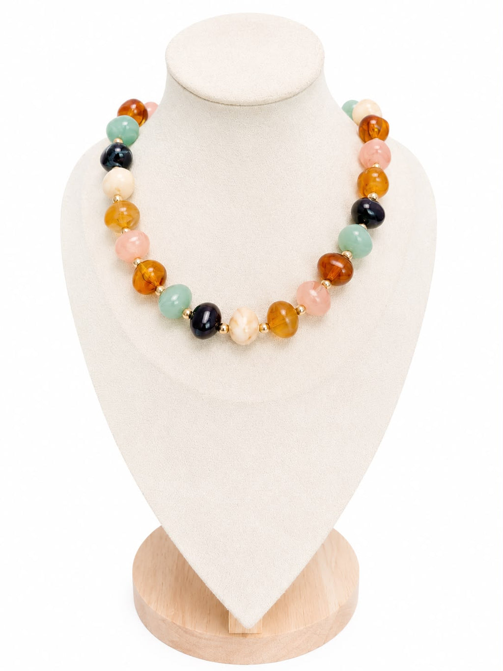 Collana Pralina Ambrata in acciaio