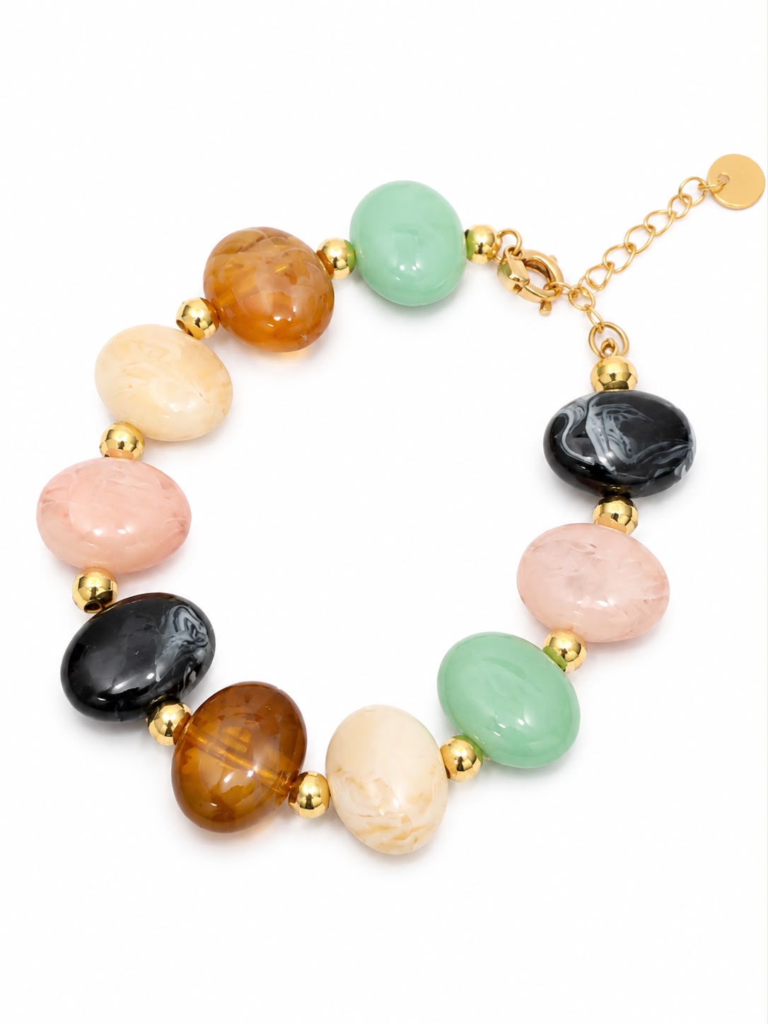 Bracciale Pralina Ambrata in acciaio